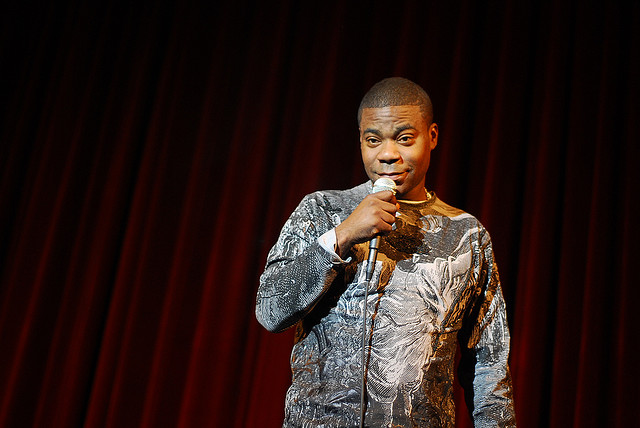 Comedian Tracy Morgan performing on stage