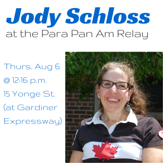Jody Schloss at the Para Pan Am Relay